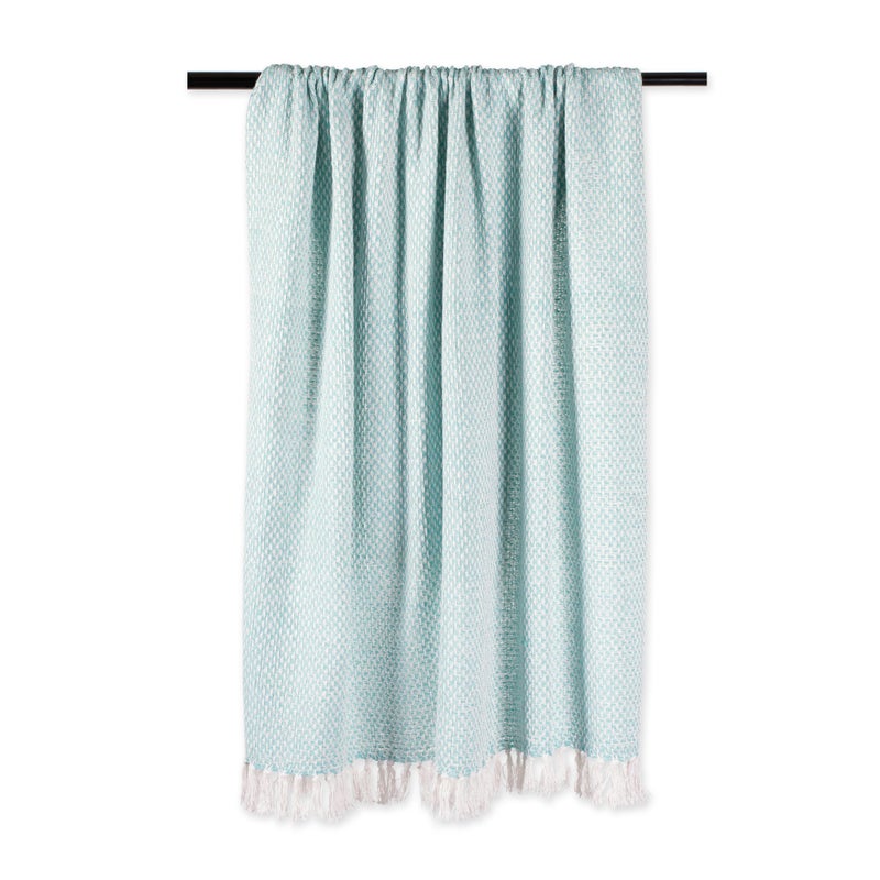DII 100% Cotton Basket Weave Throw for Indoor/Outdoor Use Camping Bbq's Beaches Everyday Blanket, 50 x 60, Woven Stripe - Image 3